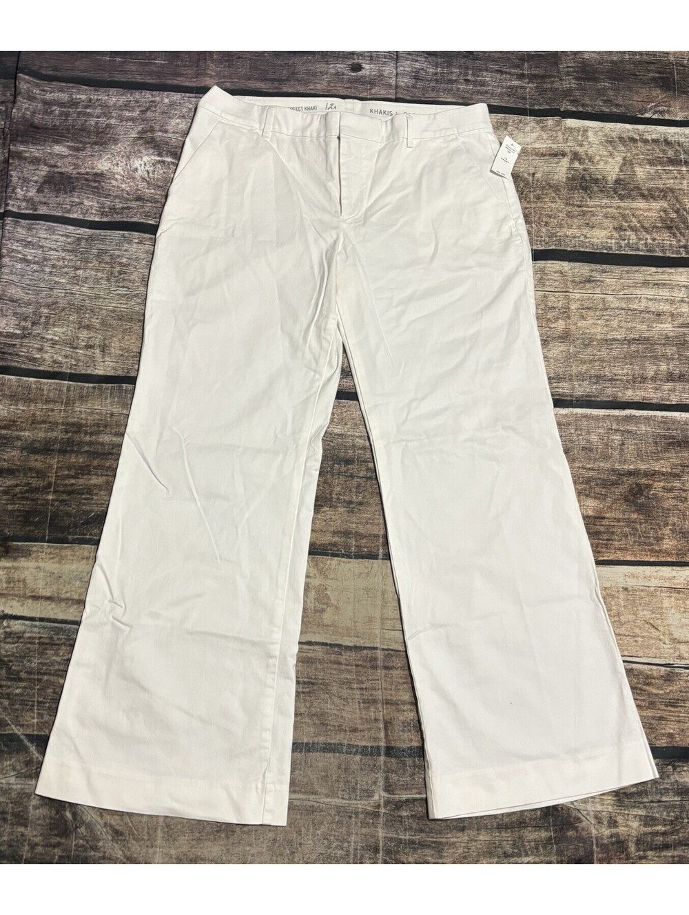 Gap Pants Womens Size 12 Short 34x29 Khakis Cotton Stretch White